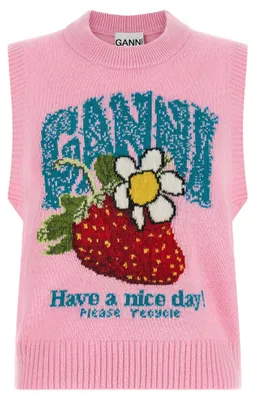Produktbild von Ganni Pullover aus Wolle in Mehrfarbig