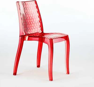 Produktbild von 18 Stühle Küchenstuhl Esstischstuhl Esszimmerstuhl Grand Soleil Hypnotic Stock - Transparent Rot