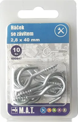 Image de crochet avec fil 20x2,3mm Zn (10pcs)