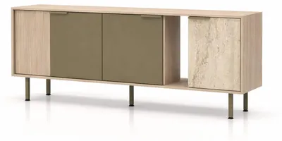 Obrázek produktu pro Komoda, béžová, moderní design, vhodná do obývacího pokoje nebo jídelny, poskytuje úložný prostor