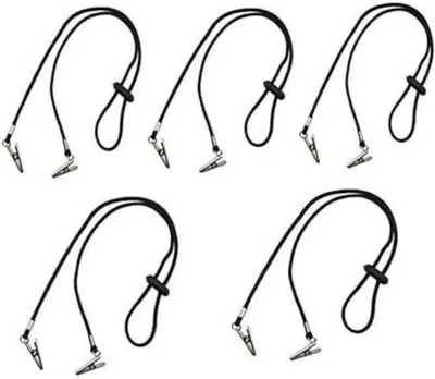 Obrázek produktu pro Spony na ubrousky pro seniory a dospělé – 5 kusů – polyester – 62 cm – řetěz na ubrousky se sponami