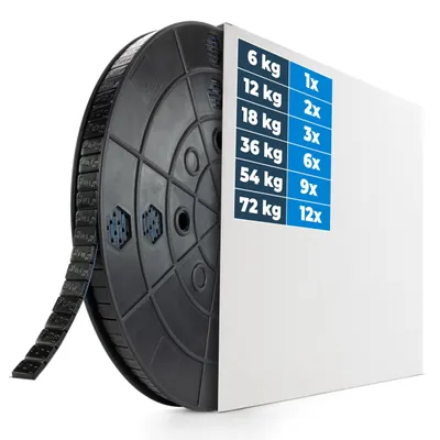 Produktbild von Selbstklebende Auswuchtgewichte Rolle - 6 kg Schwarz - 1200x5g