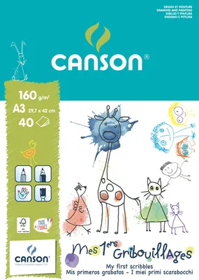 Obrázok produktu pre Blok papiera CANSON, 40 listov, formát A3, gramáž 160 g/m²