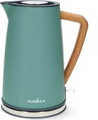 Image de Nedis Bouilloire - 1.7 l - Soft-Touch - Vert - Rotation à 360 degrés - Elément chauffant dissimulé - Strix Controller - Boil-dry protection