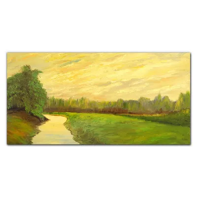 Produktbild von Coloray Bild aus Leinwand 120x60 Leinwand Dekoration - Malerei Natur Fluss