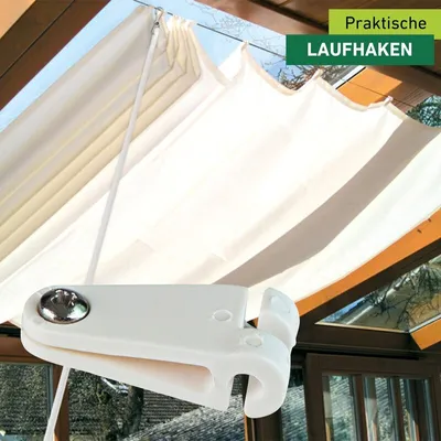 Produktbild von Laufhaken 30 Stück weiß - Zubehör für Seilspannsegel