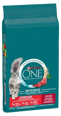 Obrázek produktu pro Purina One Sterilcat Hovězí a pšenice suché krmivo pro kočky 9,75 kg hovězího masa