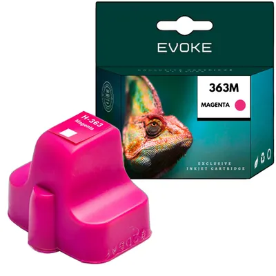 Obrázek produktu pro Kompatibilní inkoustové kazety Evoke pro tiskárny HP 363, HP363, C8772EE, barva: magenta, objem: 11 ml, výtisk: 960 stran, vhodné pro modely: PhotoSmart 3210, 3310, 8250, C5180, 6180, 6280, 7180, 7280, 8180, D6160, 7160, 7260, 7360, 7460