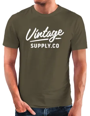 Produktbild von Herren T-Shirt Bedruckt Vintage Schriftzug Retro Design Printshirt Aufdruck Fashion Streetstyle Neverless® army M