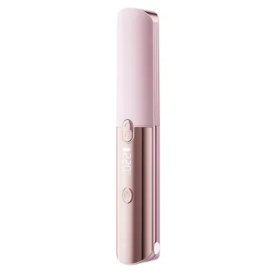 Produktbild von Kabelloser 2-in-1-Haarglätter mit Powerbank-Funktion – Tragbare Haarbürste mit 7 Temperaturstufen, LED-Anzeige, 5000 mAh Akku – perfekt für unterwegs