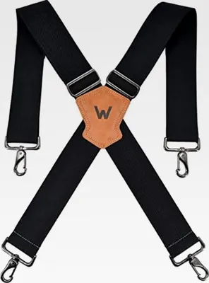 Produktbild von Elastische Hosenträger für Herren mit 5,1 cm Breite - Robuste Arbeits-Hosenträger mit Haken