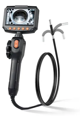 Produktbild von Endoskopkamera Rohrkamera - Inspektionskamera - Mit Licht - Drehbarer Zwei-Wege-Kopf - IP67 Wasserdicht - 10,9 cm Display - 1,5 m Kabel - 6,2 mm Kamerakopf