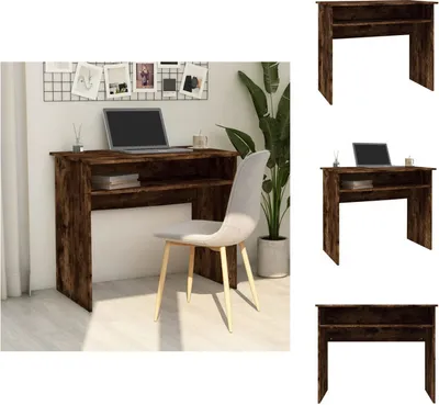 Obrázek produktu pro vidaXL Psací stůl kouřový dub 90x50x74 cm materiál na bázi dřeva - Psací stoly
