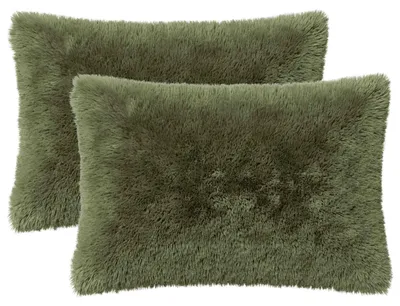 Productafbeelding van vidaXL Kussenhoezen, 2 stuks, HEERLEN, groen, 50 x 75 cm, PV-fleece