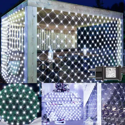 Productafbeelding van Lichtnet voor buiten, 3 x 2 m, 200 leds, waterdicht, met timer en 8 modi