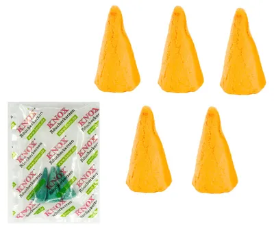 Produktbild von KNOX Räucherkerzen XXL Riesen 5er Set - mit 3er Probe "Meeresbrise" - Angenehmer Duft von Orange - Große Räucherkerzen