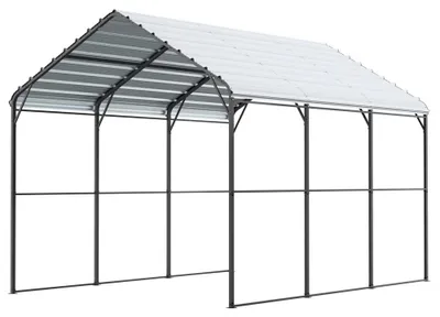 Produktbild von Carport mit Stahlrahmen – 3 x 4,5 x 3,15 Meter – Verzinkter Stahl – PE-Plane