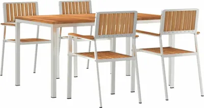 Produktbild von vidaXL Outdoortisch-Set 5 stk. 150 x 90 x 75 cm