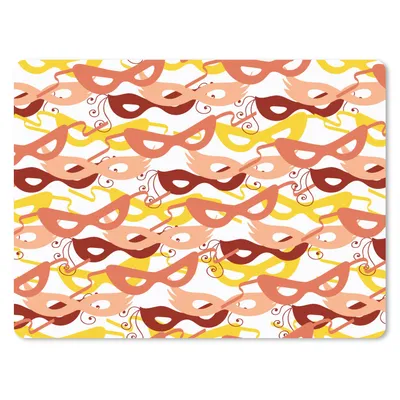 Produktbild von MuchoWow® Mauspad Mousepad Maske - Muster - Karneval 23x19 cm - Mousepads - Maus Mat - Pad - Mausunterlage - Schreibtischunterlage - Mauspad