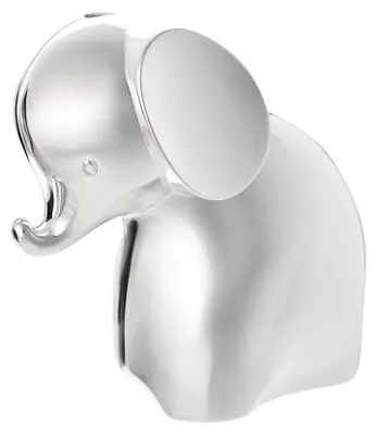 Spardose Elefant, versilbert, 11 cm, Metalllegierung