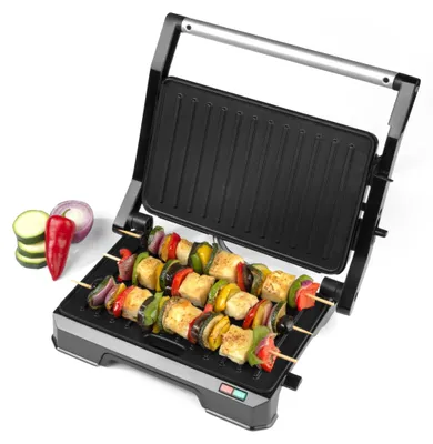 2-in-1 Gesundheitsgrill, Panini-Presse, 850 W, Antihaft, 180° aufklappbar