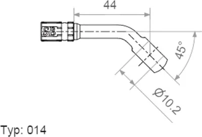 Immagine prodotto di Raccordo ad anello JMT TYP014 cromato 10mm 45