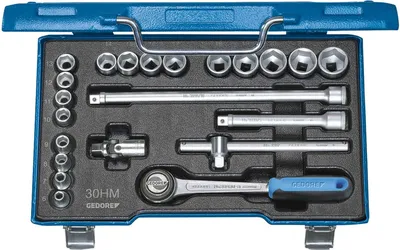 Immagine prodotto di GEDORE 30 HMU-3 Set di chiavi a bussola 3/8" 22 pezzi esagono 6-22 mm, 6238300