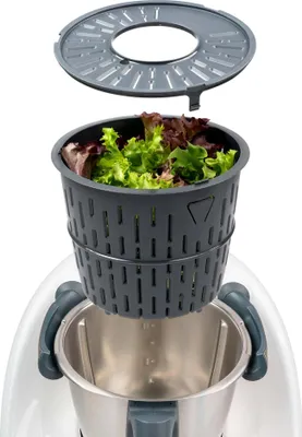 Produktbild von mixcover Salatschleuder kompatibel mit Thermomix TM7 TM6 TM5 waschen, trocknen von Salat, Salattrockner - auch zum Kochen