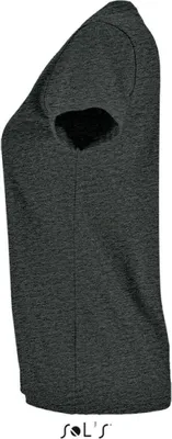 Produktbild von SOL'S Damen T-Shirt Shirt Baumwolle Rundhals Kurzarm Basic Damenshirt, Größe:2XL, Farbe:Charcoal Melange