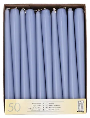 Produktbild von 50 Leuchterkerzen Ø 2,2 cm · 25 cm soda blau
