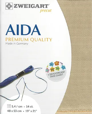 Obrázek produktu pro AIDA Zweigart předseknuté 14 ct. Stern Aida 3706 barva 309 béžová, křížková výšivka 48x53cm