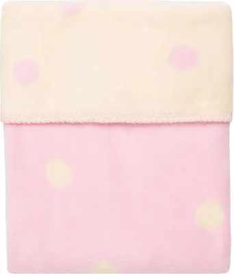 Produktbild von Babydecke aus 100% Baumwolle 75 x 100 mit Punkten - Farbe: Rosa