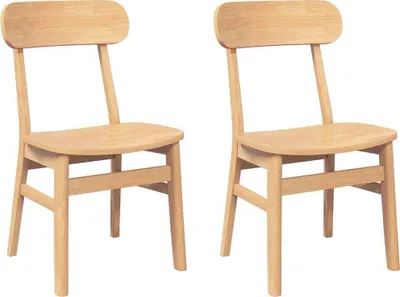 Immagine prodotto di vidaXL Sedie da pranzo 2 pz. Legno massiccio di gomma