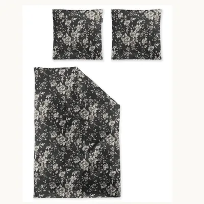 Zdjęcie produktu dla Irisette puszysty bawełniany zestaw pościeli Zobel-HK 8558 szary 135 x 200 cm + 1 poszewka na poduszkę 80x80 cm