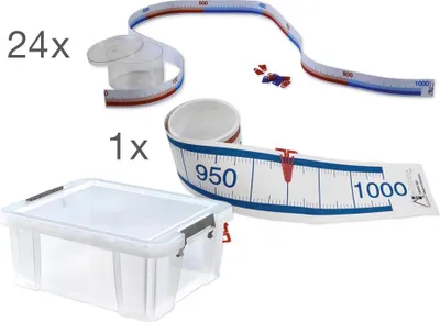 Produktbild von TimeTEX Klassensatz Zahlenstrahl-Rechenband 1-1000, 25-tlg., in Box