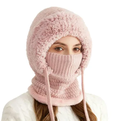 Immagine prodotto di Berretto invernale caldo da donna - Regolabile e traspirante - Rosa