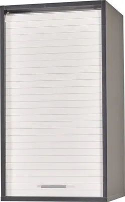 Produktbild von SIMMOB Küchenschrank Schrank Oberschrank Hängeschrank mit Rollladentür B 40 cm, Farbe:Schwarz-Weiß