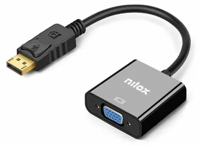 Productafbeelding van Nilox, DisplayPort naar VGA adapter, DP-connector naar VGA-aansluiting converter
