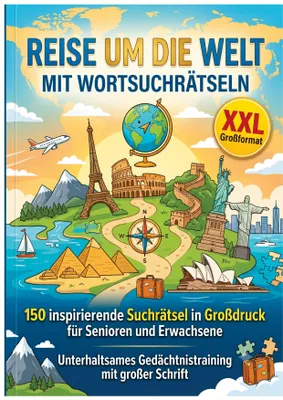 Produktbild von Reise Um Die Welt Mit Wortsuchrätseln Xxl