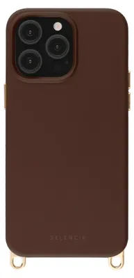 Imagen del producto de Funda trasera Rivièra con MagSafe con ganchos desmontables para Apple iPhone 14 Pro - Choco Brown