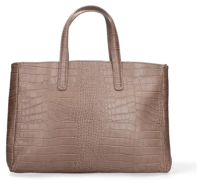 Image de Sac à main Gave Lux pour femmes, en cuir véritable, motif crocodile, fabriqué en Italie
