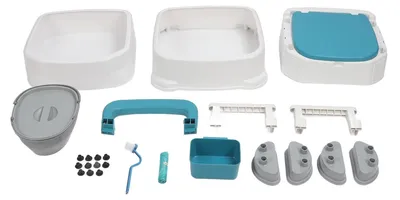 Image de Siège de toilette portable avec hauteur réglable et poignées