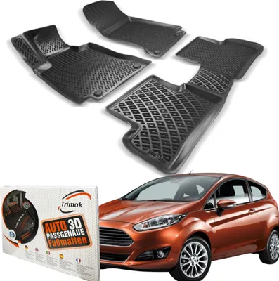 Produktbild von Trimak Autofußmatten kompatibel mit FORD Fiesta ’09 (2008–2017) Auto Allwetter Gummimatten