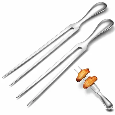 Produktbild von Set aus 2 Edelstahl-Fleischgabeln für Grillen und Braten