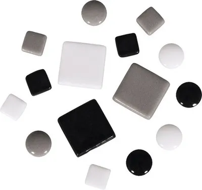 Produktbild von Mosaiksteine Mischung Fancy 395 Stk schwarz weiß