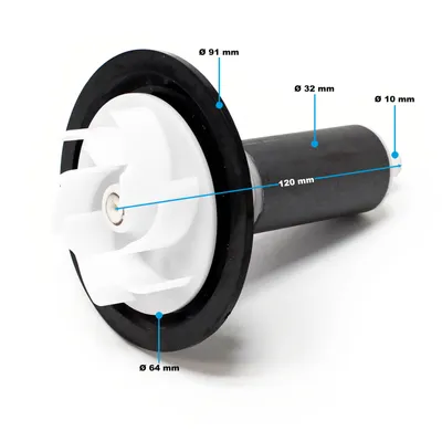Produktbild von SunSun Ersatzteil für Schwimmbadpumpe Rotor vormontiert, leistungsstarke Poolfilteranlage, Filterpumpe mit hoher Förderleistung, robuste Pool Pumpe