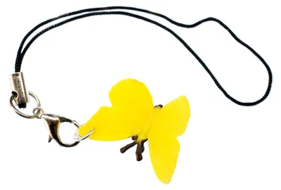 Produktbild von Schmetterling Handyanhänger Miniblings Butterfly Falter Raupe Kinderschmuck Gelb