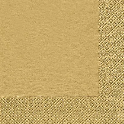 Produktbild von 20 Servietten Gold 40 x 40 cm 3 lagig, Dinner Servietten, Servietten Modern Colours Tissue für den gedeckten Tisch Anlass, Fest, Party, Hochzeit, Taufe, Kommunion, Weihnachten, Ostern