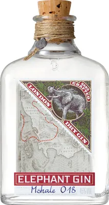 Produktbild von Elephant London Dry Gin 0,5l ( 45% Vol) Gin Tonic Spirituose Bar Cocktail Longdrink- [Enthält Sulfite]
