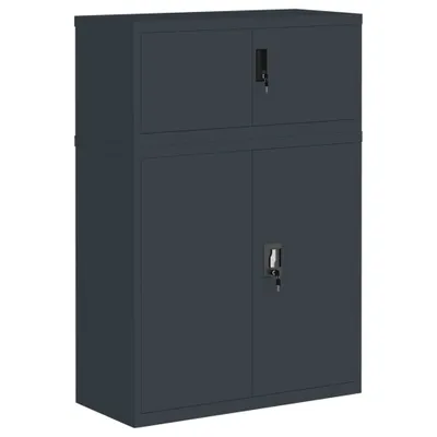 Image de vidaXL Armoire à dossiers Anthracite 90x40x130 cm Acier